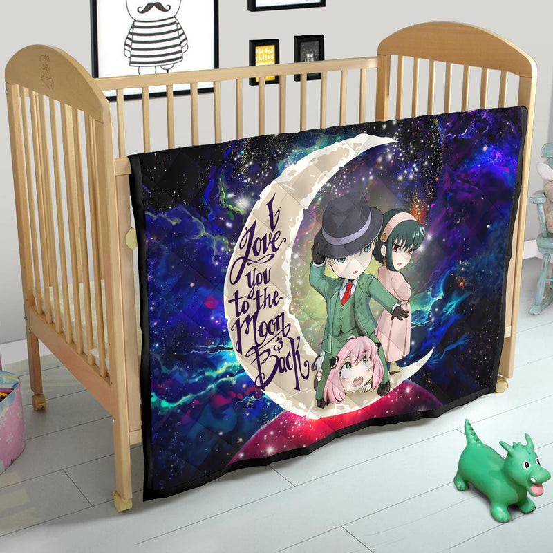 Spy X Family Love You To The Moon Galaxy Quilt Blanket Nearkii