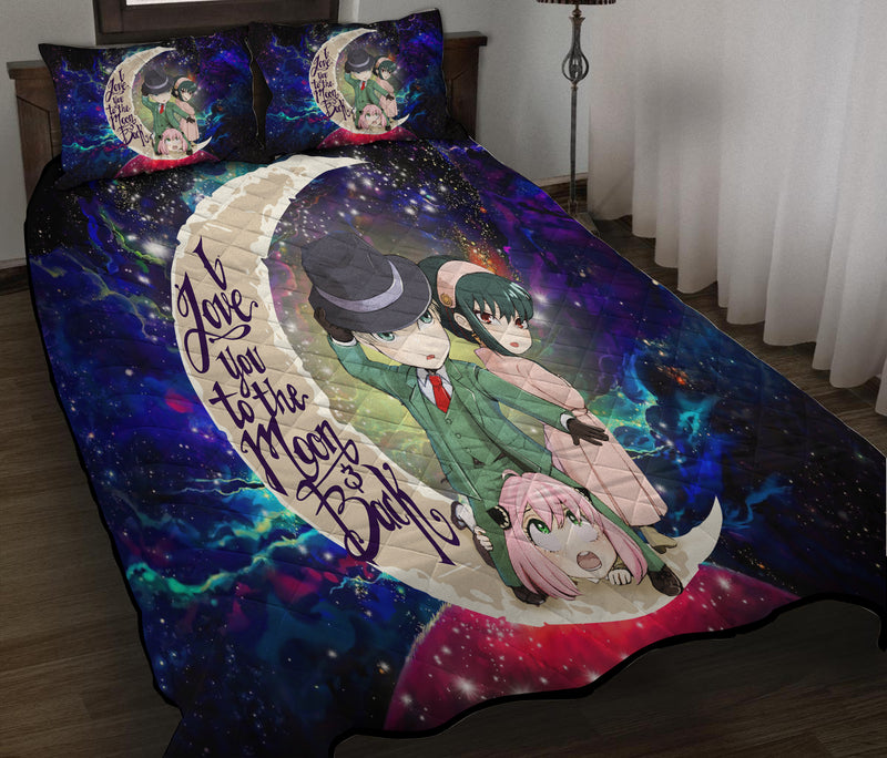 Spy x Family Love You To The Moon Galaxy Quilt Bed Sets Nearkii