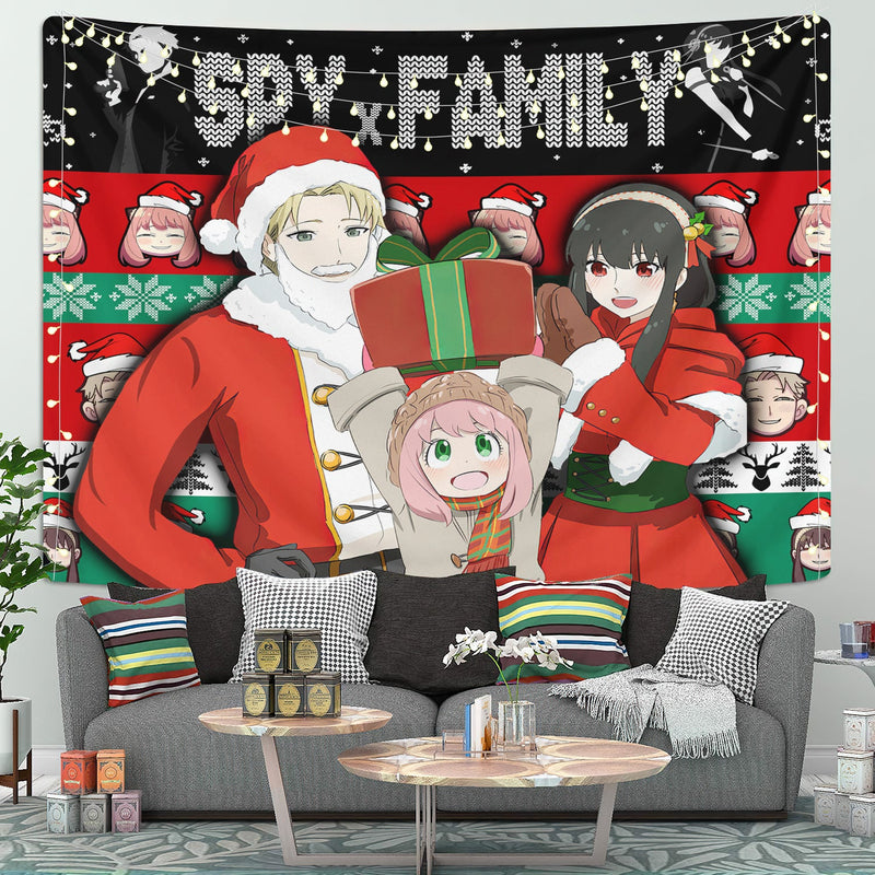 Spy X Family Christmas Tapestry Room Decor