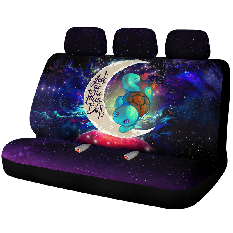 Squirtle Pokemon Love You To The Moon Galaxy Car Back Seat Covers Decor Protectors Nearkii
