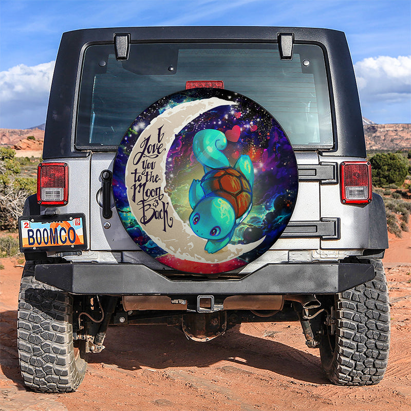 Squirtle Pokemon Love You To The Moon Galaxy Car Spare Tire Covers Gift For Campers Nearkii
