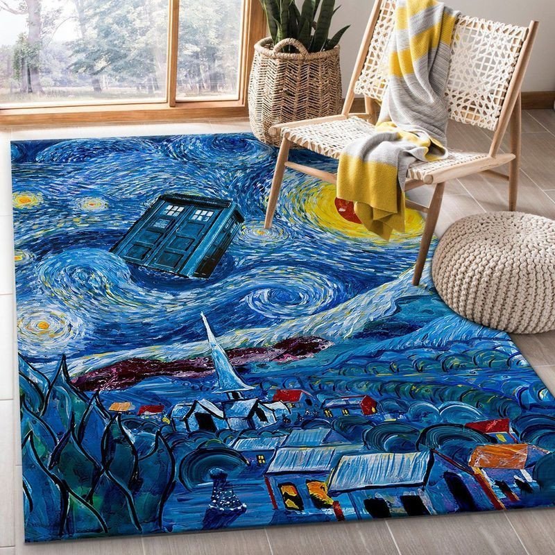 Starry Night Doctor Who Ii Rug Carpet Rug Home Room Decor Nearkii