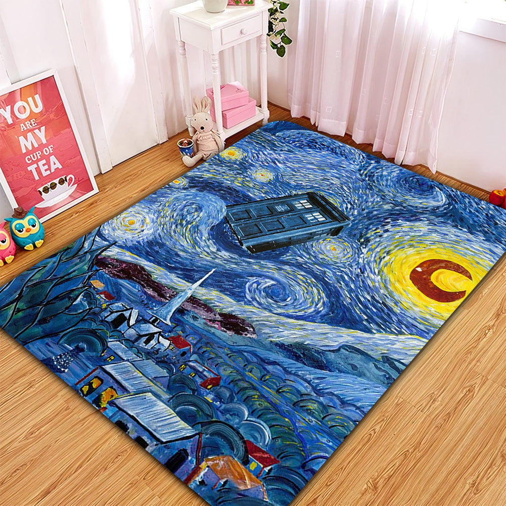 Starry Night Doctor Who Ii Rectangular Area Rug