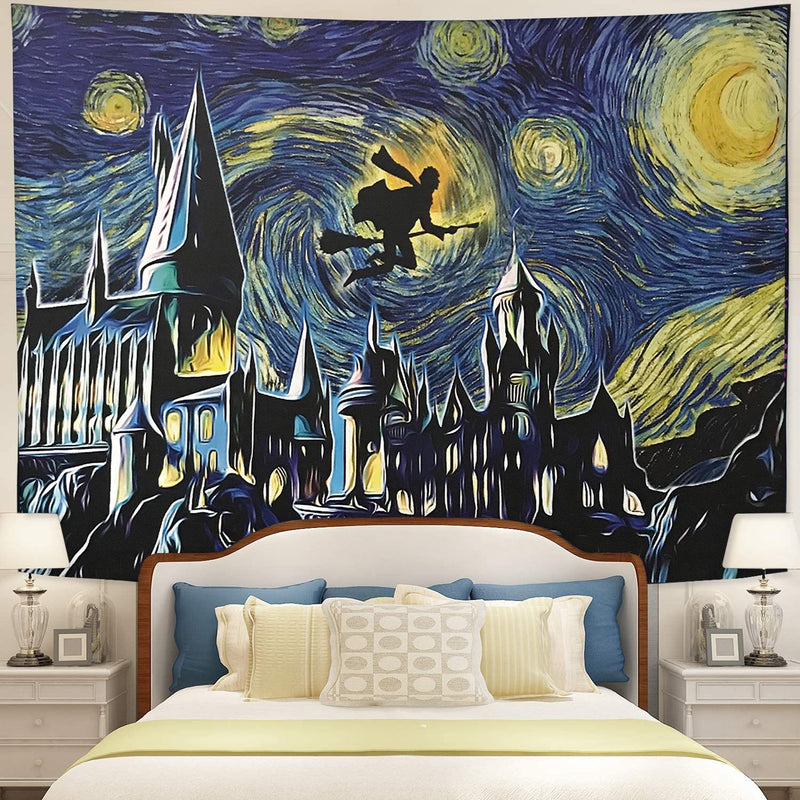 Starry Night Harry Potter Tapestry Room Decor Nearkii