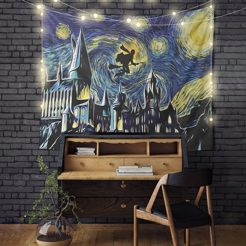 Starry Night Harry Potter Tapestry Room Decor Nearkii