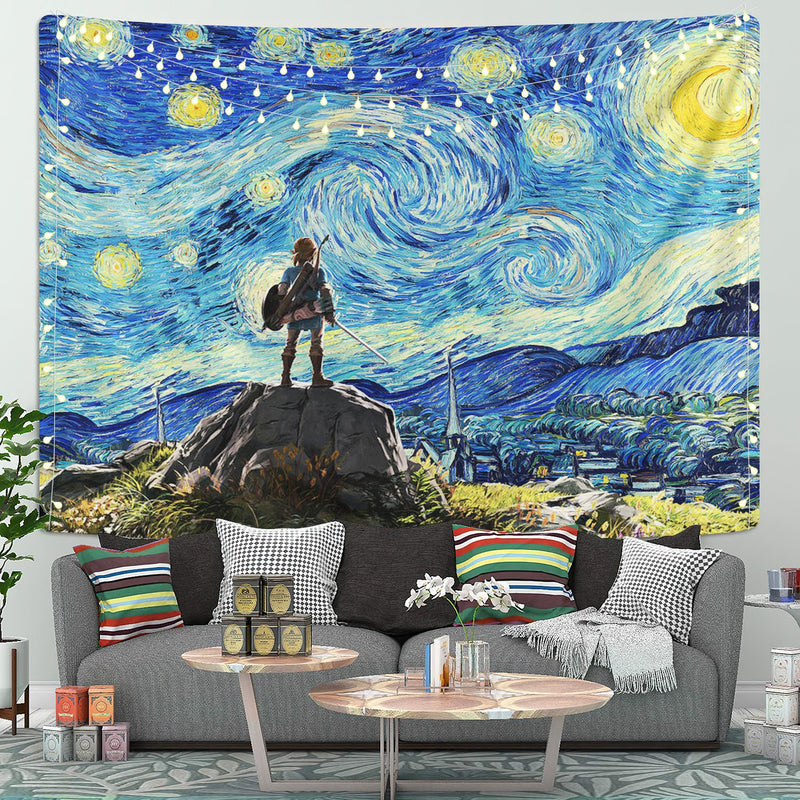 Starry Night The Legend Of Zelda Tapestry Room Decor Nearkii
