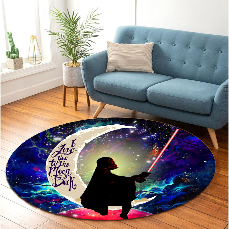 Star War Love You To The Moon Galaxy Round Carpet Rug Bedroom Livingroom Home Decor Nearkii