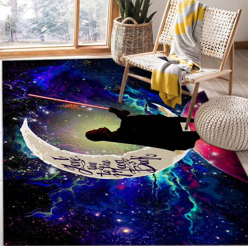 Star War Love You To The Moon Galaxy Rug Carpet Rug Home Room Decor Nearkii
