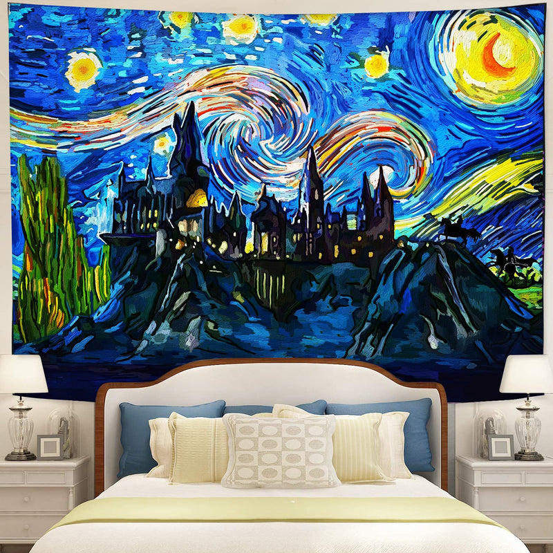 Starry Night Harry Potter Tapestry Room Decor Nearkii