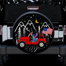 Stitch American Flag Ride Jeep Starry Night Red Car Spare Tire Covers Gift For Campers Nearkii