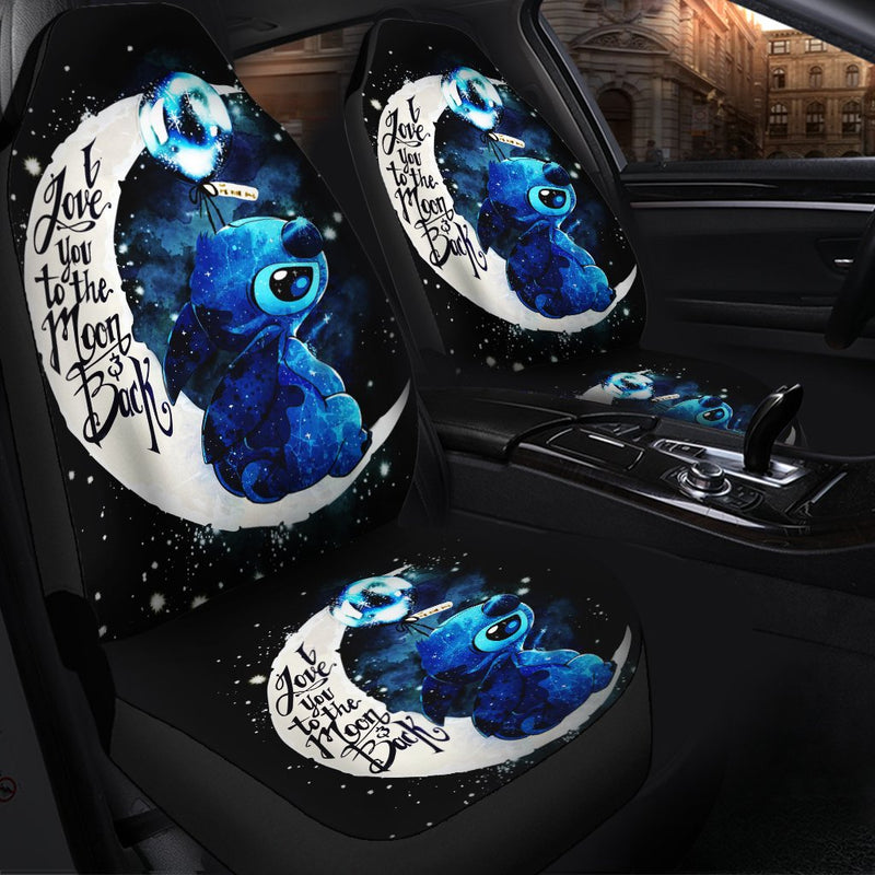 Stitch Love Moon And Back Premium Custom Car Premium Custom Car Seat Covers Decor Protectors Nearkii