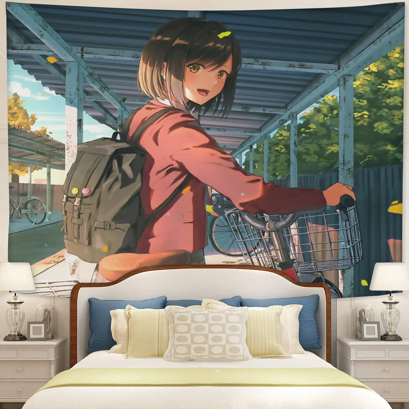 Student Anime Girl Tapestry Room Decor Nearkii