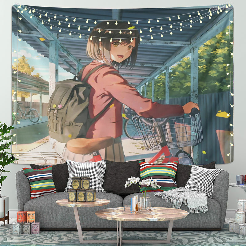 Student Anime Girl Tapestry Room Decor Nearkii