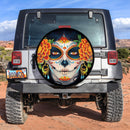 Sugar Skull Flower Floral Spare Tire Covers Gift For Campers Nearkii