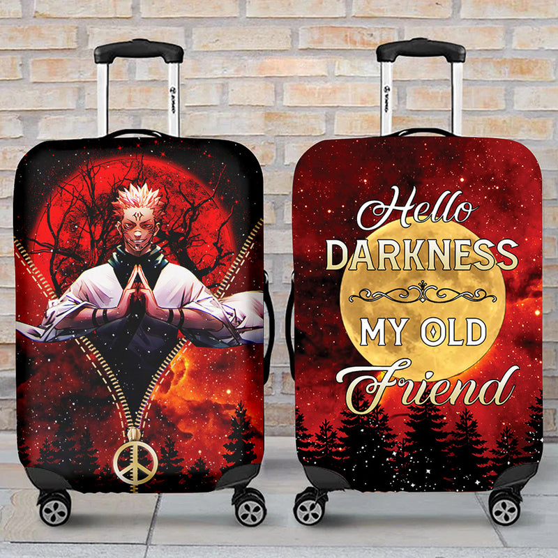 Sukuna Jujutsu Kaisen Darkness Hippie Galaxy Zipper Luggage Cover Suitcase Protector Nearkii