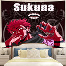 Sukuna Jujutsu Kaisen Anime Tapestry Room Decor Nearkii