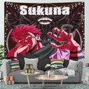 Sukuna Jujutsu Kaisen Anime Tapestry Room Decor Nearkii