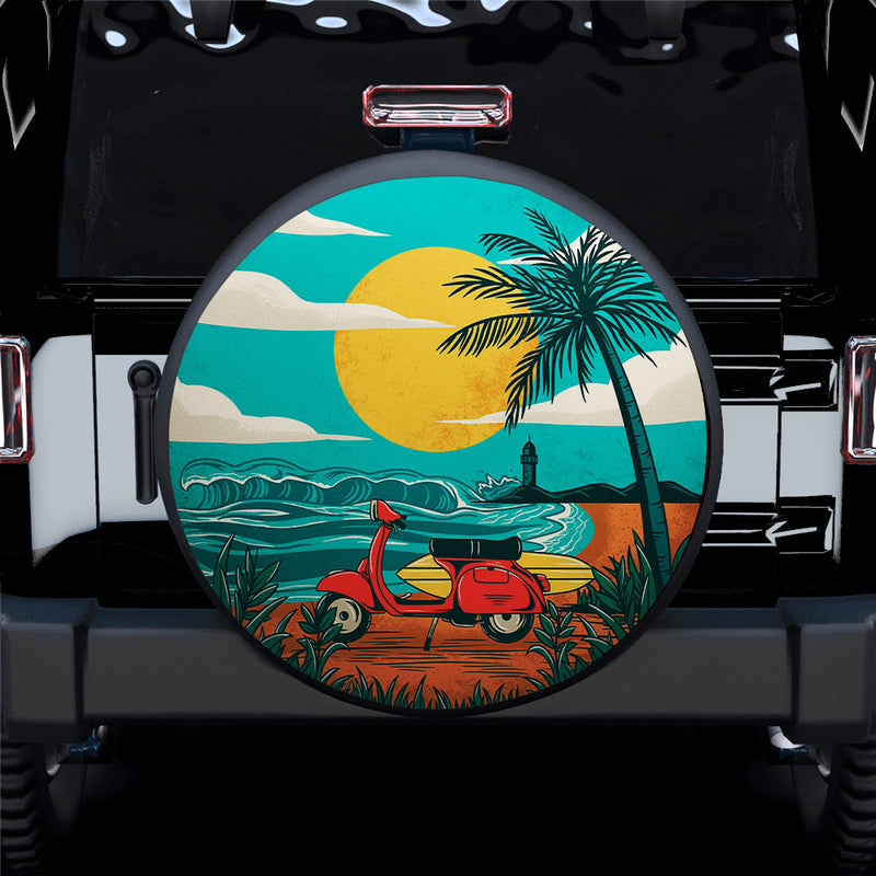 Summer Beach Jeep Car Spare Tire Cover Gift For Campers Nearkii