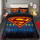 Superman Christmas Bedding Set Duvet Cover And 2 Pillowcases Nearkii