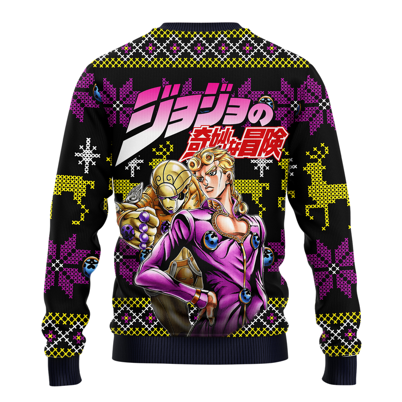 Jojo Giorno Ugly Christmas Sweater Anime Xmas Gift Nearkii