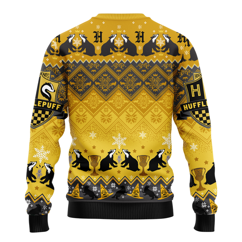 Harry Potter Hufflepuff Ugly Christmas Sweater Xmas Gift Nearkii