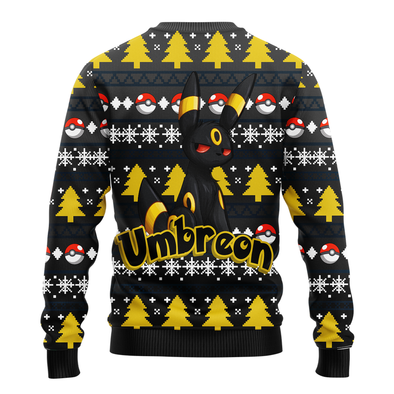 Pokemon Eevee Evolution Umbreon Ugly Christmas Sweater Anime Xmas Gift Nearkii