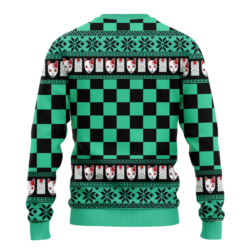 Demon Slayer Tanjro Ugly Christmas Sweater Anime Xmas Gift Nearkii