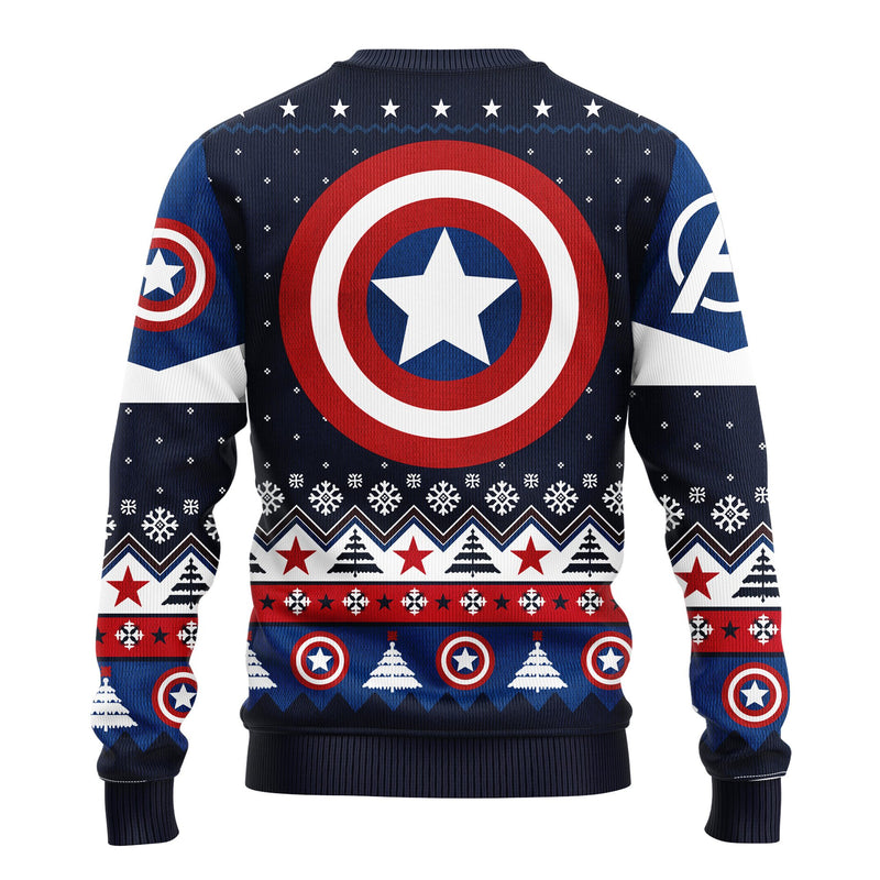 Captain America Ugly Christmas Sweater Amazing Gift Idea Thanksgiving Gift Nearkii