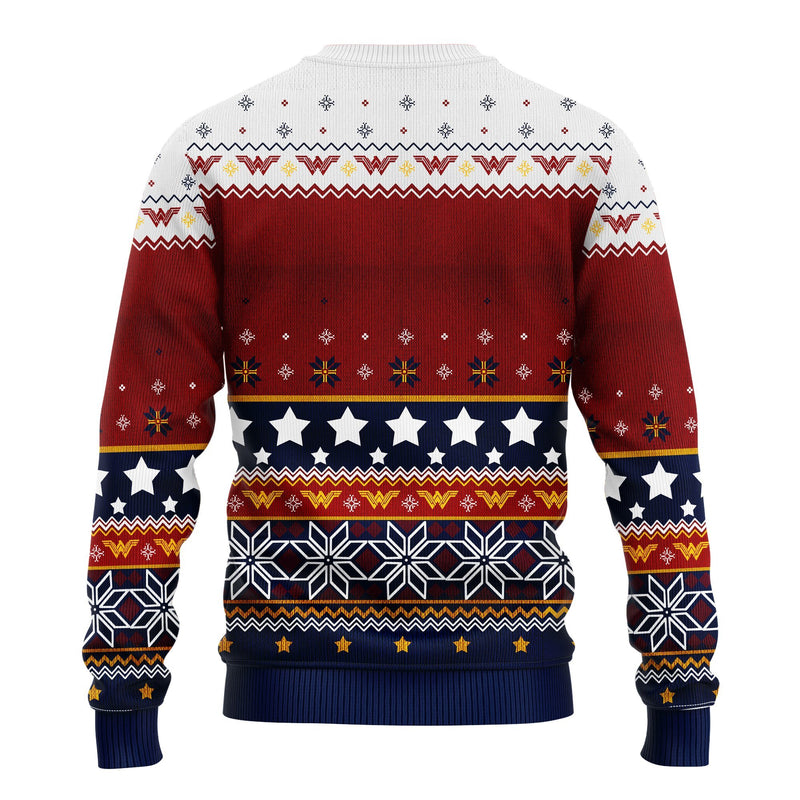 Wonder Woman 3D Christmas Sweater Amazing Gift Idea Thanksgiving Gift Nearkii