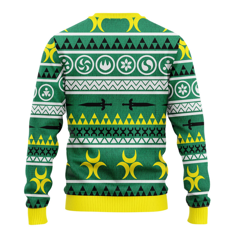 Zelda Green Yellow Ugly Christmas Sweater Amazing Gift Idea Thanksgiving Gift Nearkii