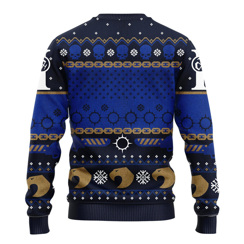 Warhammer 40K Blue Dark Ugly Christmas Sweater Amazing Gift Idea Thanksgiving Gift Nearkii