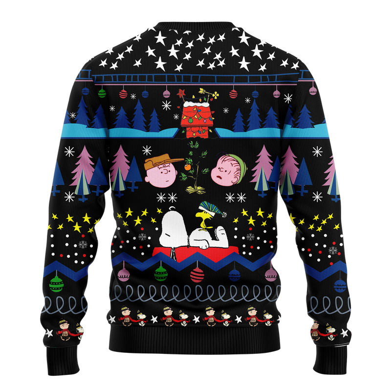 Black Snoopy Ugly Christmas Sweater Xmas Gift Nearkii
