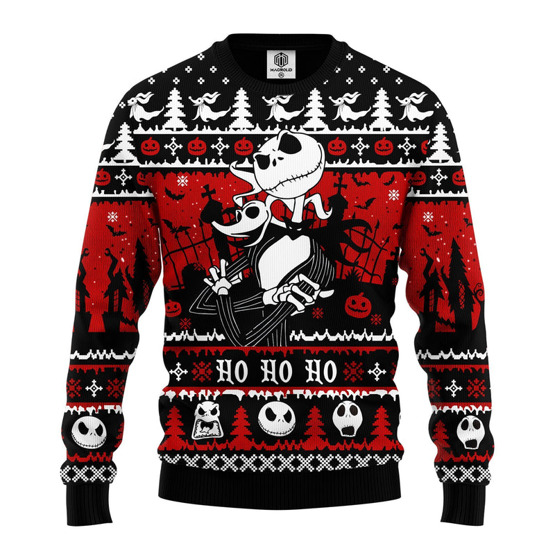 Jack And Zero Nightmare Before Xmas Ugly Christmas Sweater Amazing Gift Idea Thanksgiving Gift Nearkii