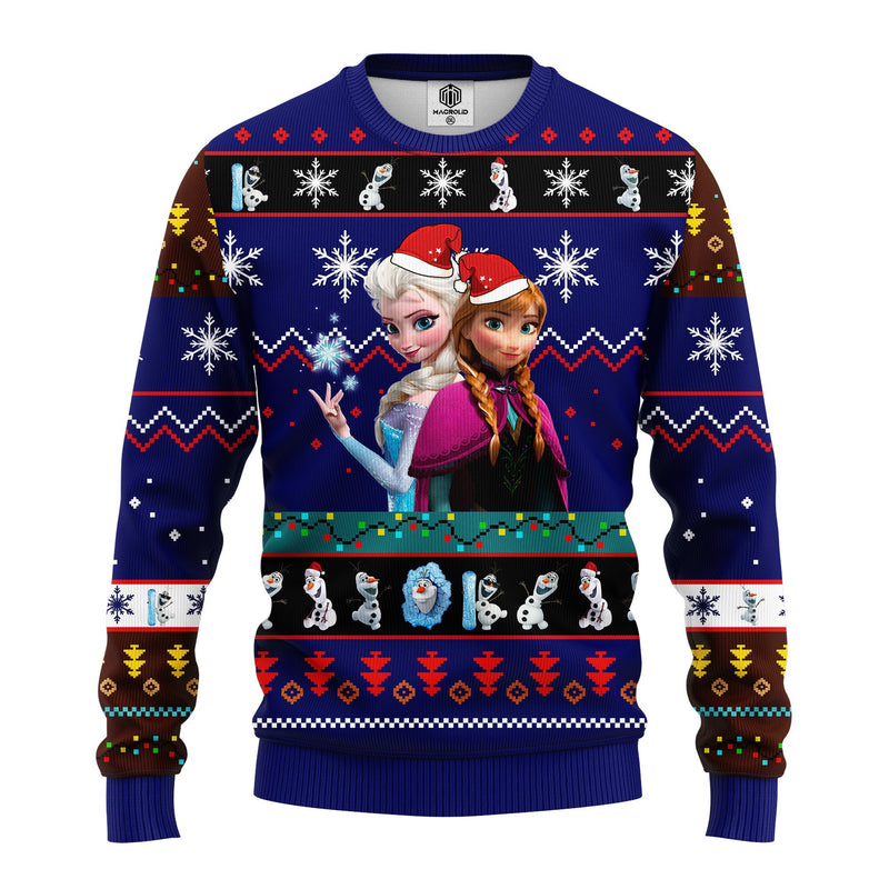 Frozen Ugly Christmas Sweater Blue 1 Amazing Gift Idea Thanksgiving Gift Nearkii