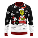 Snoopy And Grinch Ugly Christmas Sweater Anime Xmas Gift Nearkii