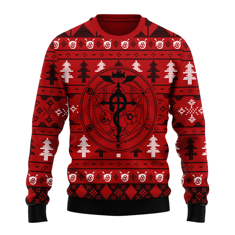 Fulmetal Alchemist Ugly Christmas Sweater Anime Xmas Gift Nearkii