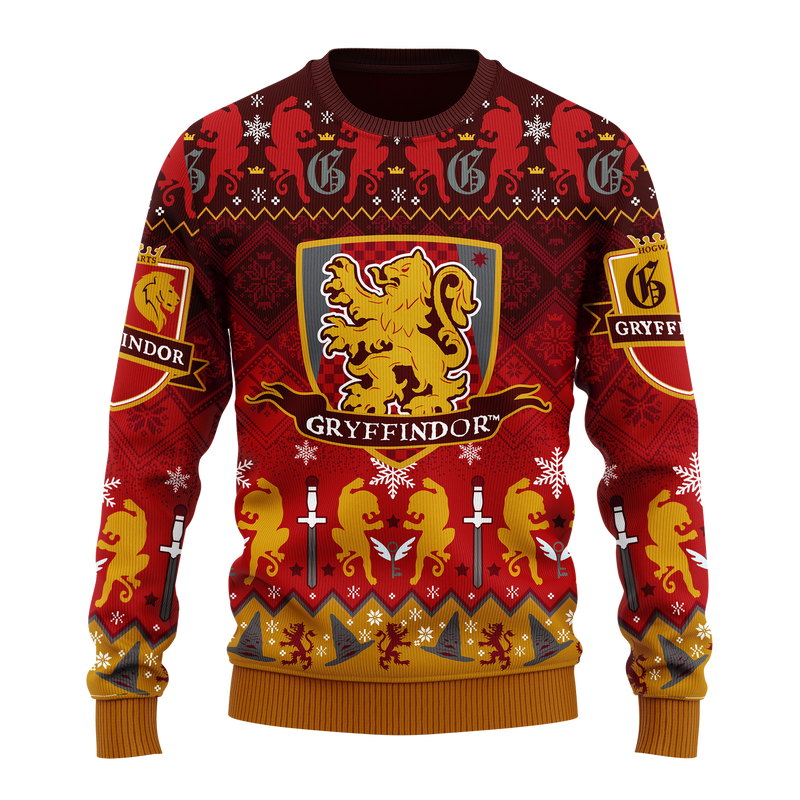 Harry Potter Gryffindor Christmas Ugly Christmas Sweater Xmas Gift Nearkii