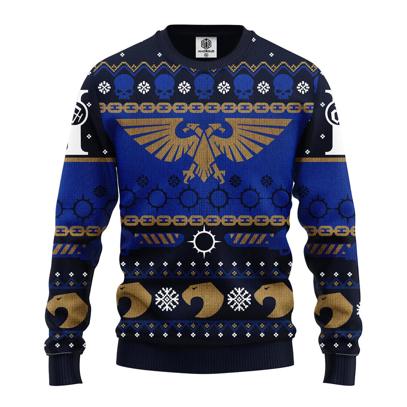 Warhammer 40K Blue Dark Ugly Christmas Sweater Amazing Gift Idea Thanksgiving Gift Nearkii