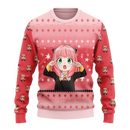 Pink Spy X Family Anya Ugly Christmas Sweater Anime Xmas Gift Nearkii