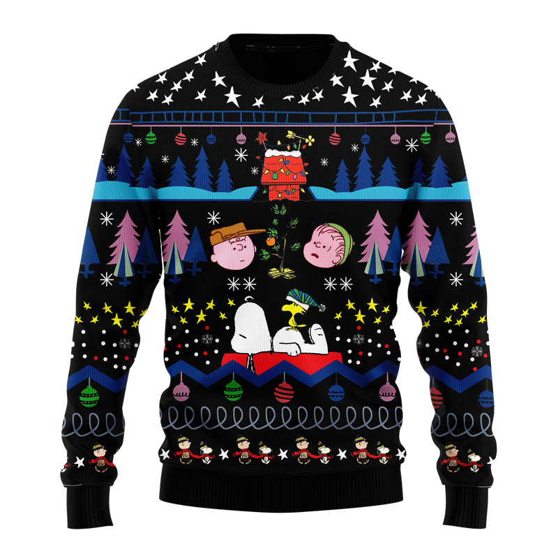 Black Snoopy Ugly Christmas Sweater Xmas Gift Nearkii