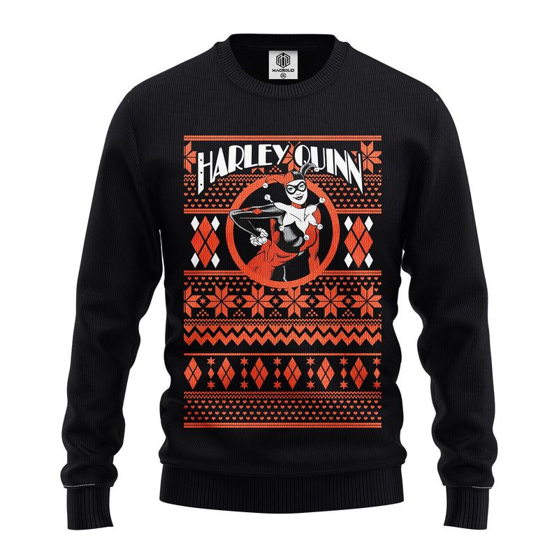 Harley Quinn Black Red Ugly Christmas Sweater Amazing Gift Idea Thanksgiving Gift Nearkii