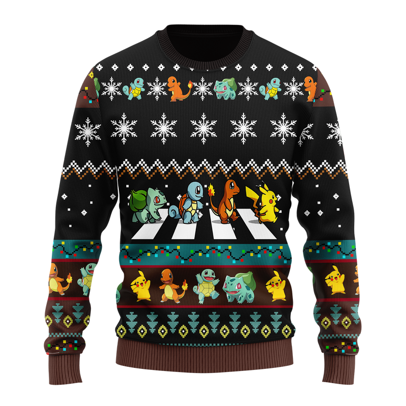 Pokemon Pikachu And Gen 1 Ugly Christmas Sweater Anime Xmas Gift Nearkii