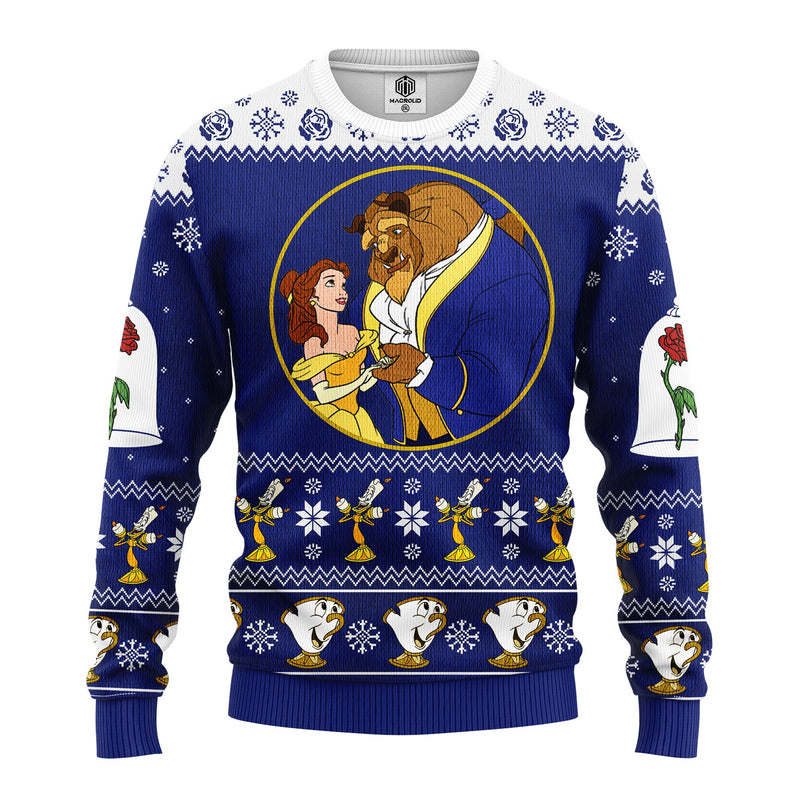 Beauty And The Beast Ugly Christmas Sweater Amazing Gift Idea Thanksgiving Gift Nearkii