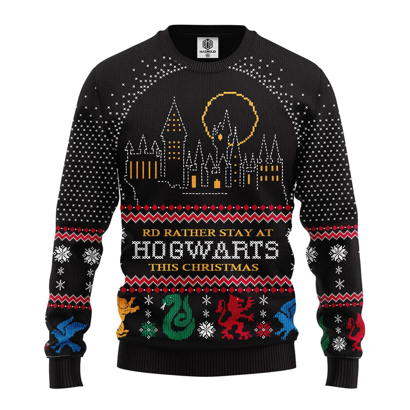 Hogwarts Harry Potter Christmas Sweater Amazing Gift Idea Thanksgiving Gift Nearkii