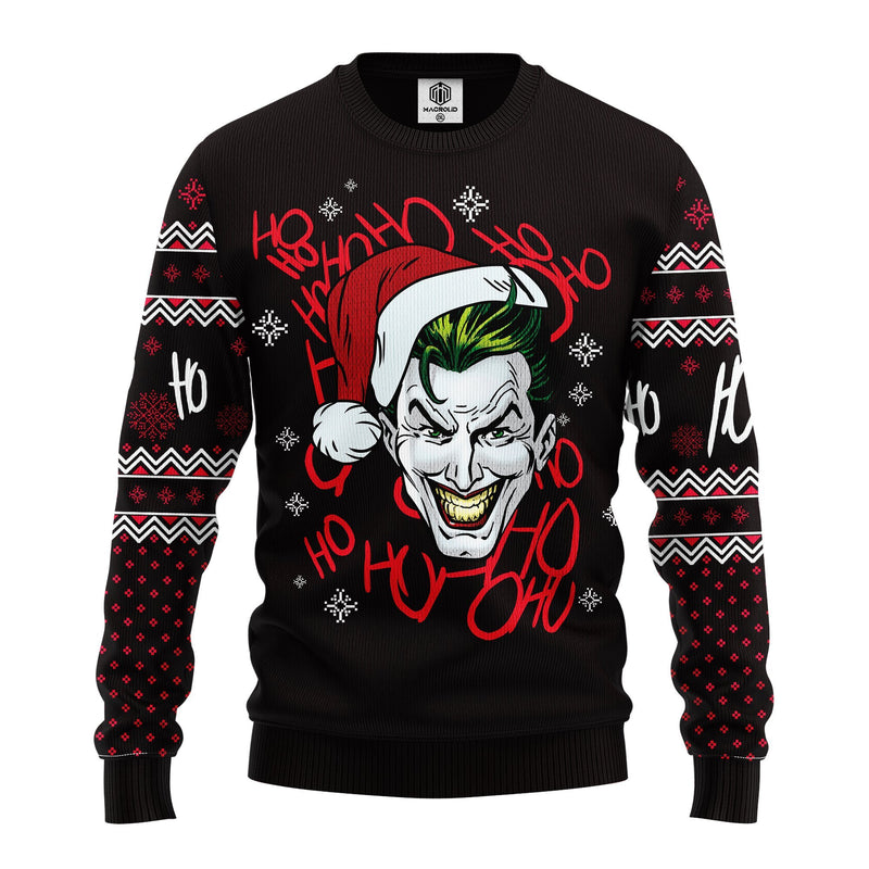 Black Joker Ugly Christmas Sweater Amazing Gift Idea Thanksgiving Gift Nearkii