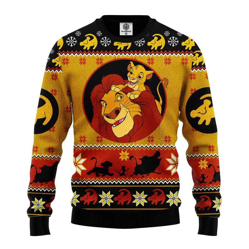 Lion King Simba Ugly Christmas Sweater Amazing Gift Idea Thanksgiving Gift Nearkii