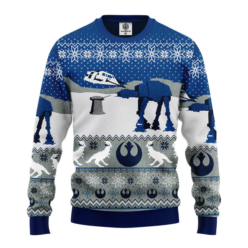 Star Wars Blue Winter Ugly Christmas Sweater Amazing Gift Idea Thanksgiving Gift Nearkii