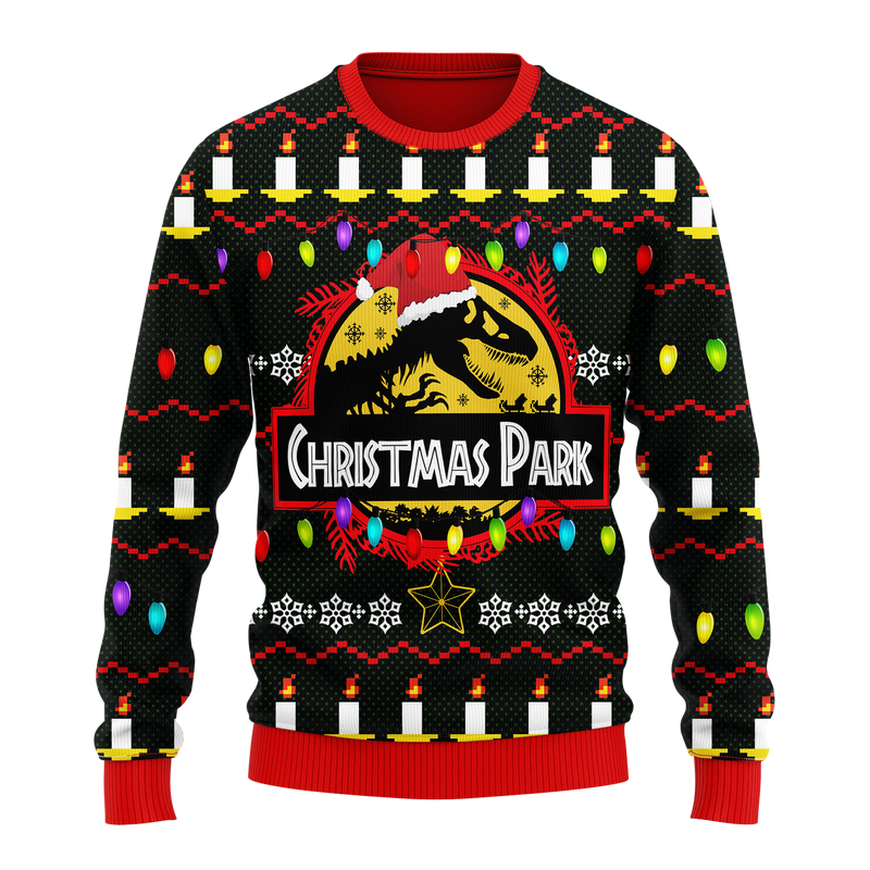 Jurassic Park Trex Ugly Christmas Sweater Anime Xmas Gift Nearkii