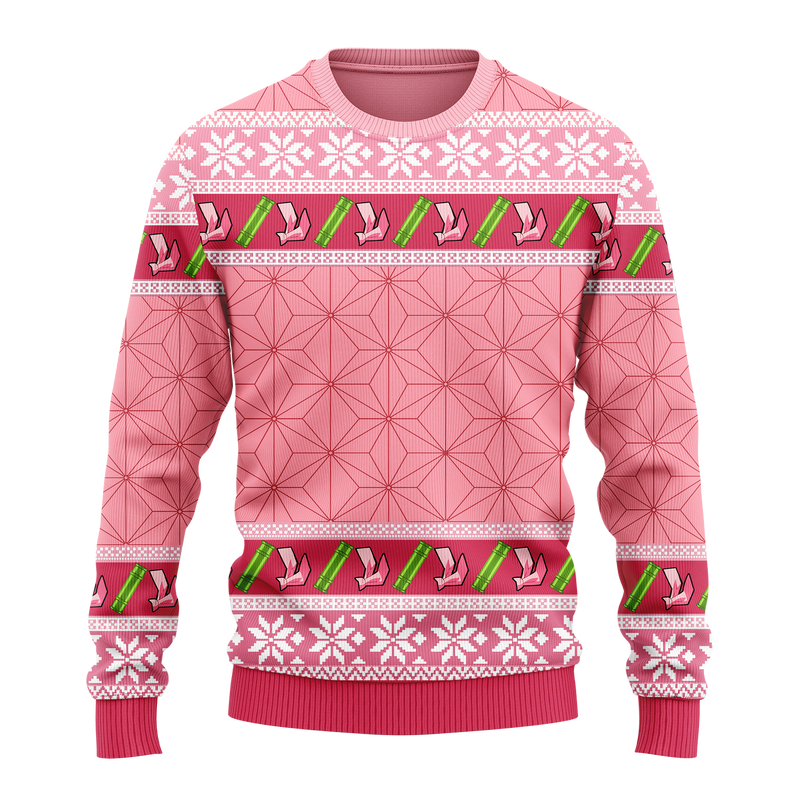 Demon Slayer Nezuko Ugly Christmas Sweater Anime Xmas Gift Nearkii