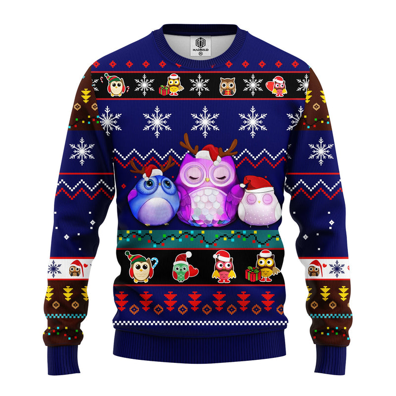 Cute Owl Night Noel Mc Ugly Christmas Blue 1 Amazing Gift Idea Thanksgiving Gift
